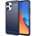 Mtp Products Xiaomi Redmi 12 Børstet TPU Deksel - Karbonfiber - Blå