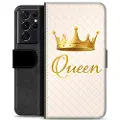 Mtp Products Samsung Galaxy S21 Ultra 5G Premium Lommebok-deksel - Dronning