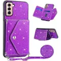 Mtp Products Stardust Samsung Galaxy S23 5G Deksel med Kortlomme - Lilla