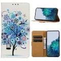 Mtp Products Glam Series Huawei Nova 10 Pro Lommebok-deksel - Blomstrende tre / Blå