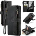 CASEME Samsung Galaxy S23 5G 2-i-1 Multifunksjonell Lommebok-deksel - Svart