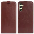 Mtp Products Samsung Galaxy A16 Vertikalt Flip-Deksel med Kortlomme - Brun
