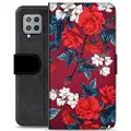 Mtp Products Samsung Galaxy A42 5G Premium Lommebok-deksel - Vintage Blomster