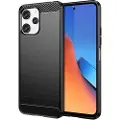 Mtp Products Xiaomi Redmi 12 Børstet TPU Deksel - Karbonfiber - Svart