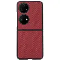 Mtp Products Huawei P50 Pocket Slim Deksel - Karbonfiber - Rød
