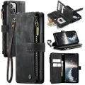 CASEME iPhone 15 C30 Multifunksjonell Lommebok-deksel - Svart