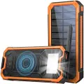Mtp Products Solcelle Powerbank/Trådløs Lader YD-888W - 10000mAh - Oransje
