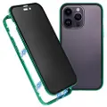Mtp Products iPhone 16 Pro Max Magnetisk Deksel med Herdet Glass - Privacy - Grønn