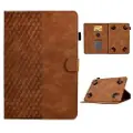 Mtp Products Universal 3D Pattern Smart Tablet Folio-etui med 3D-mønster - 10 - Brun