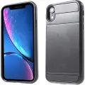 Mtp Products iPhone XR Hybrid-deksel med Skyvekortholder - Svart