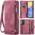 CASEME Samsung Galaxy A16 5G 008 2-i-1 Multifunksjonell Lommebok-deksel - Rød