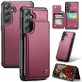 CASEME Samsung Galaxy S24+ C22 etui RFID-kortlommebok - Rød