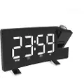 Mtp Products Tidsprojeksjon LED-Vekkerklokke med FM Radio