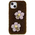 Mtp Products Fluffy Flower Serie iPhone 14 TPU-deksel - Brun