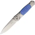 Santa Fe Stoneworks Tesoro Button Lock Blue Brain foldekniv