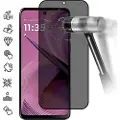 Mtp Products Motorola Moto G55 Privacy Full Cover Beskyttelsesglass - Svart Kant