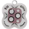Mtp Products iPhone 12 Pro Max Glitter Kamera Linse Beskyttelse Herdet Glass - Rosa