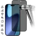 Mtp Products iPhone 17 Privacy Full Cover Beskyttelsesglass - Svart Kant