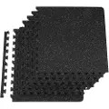 Vevor EVA sammenlåsende skummatter, 0,56 tommer tykke 6 stk. puslespillgummifliser, 24 x 24 tommer treningsmatte for trening og fitness, kraftige gulvmatter for hjem, treningsstudio, kontor - 24 kvm