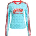 Adidas Originals Graphic Football Allover Print Bodycon Langarmet T-skjorte