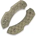 Flytanium Micarta Scales for Spyderco Dragonfly handle scales, Green Canvas