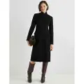 Marella for woman. 2523016052200 Double breasted coat Marche black (46), Casual, Wool