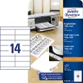 Avery Zweckform C32258-25 - Matt - perforert - matt hvit - 105 x 38 mm - 170 g/m² - 350 kort (25 ark x 14) kort