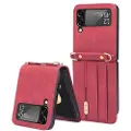 Mtp Products Samsung Galaxy Z Flip4 Hybrid-deksel med Kortholder - Rød