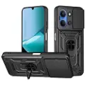 Mtp Products Xiaomi Redmi 15 4G/5G Hybrid-deksel med Roterende Ring med Kameraskjold - Svart