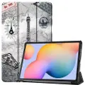 Mtp Products Tri-Fold Series Samsung Galaxy Tab S6 Lite 2020/2022/2024 Folio-etui - Eiffeltårnet