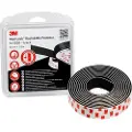 3M Dual Lock Genlukkelig koblingsløsning SJ355B, Sort, 25 mm x 2.5 m, 5.7 mm, Blisterpakke, 1 rulle