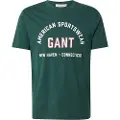 Gant for man. 2003364 Printed T-shirt green (L), Casual, Cotton, Short sleeve