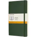 Moleskine Classic, Monokromatisk, Grønn, 192 ark, 70 g/m², Linjerte ark, Innbundet (hardcover)