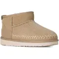 Ugg for woman. 1171538 Classic Ultra Mini Biarritz Leather Ankle Boots beige (36), Flat, None, Casual