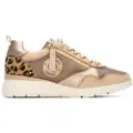 Carmela for woman. 16251301-BEIGE Leather trainers 162513 beige (35), Flat, Laces, Casual