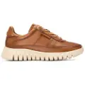 Carmela for woman. 16252501-CAMEL Leather trainers 162525 brown (37), Flat, Laces, Casual