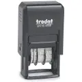 Trodat Printy 4850/L2 - Stempel - selvfargende - 2-farget (blå, rød) - dato, standardtekst - 3.8 mm - BEZAHLT - 25 x 14 mm - svart håndtak