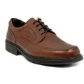 Fluchos for man. 9579_CIDA_LIBA Leather Clipper 9579 brown (44), Laces, Casual