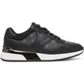 GUESS for woman. FLFMICELE12 Trainers Runner Mickay with logo 4G black (40), Flat, Laces, Casual