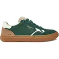 Pepe Jeans for man. PMS31058 Travis Free green leather trainers (44), Flat, Laces, Casual