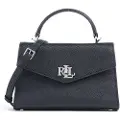 Ralph Lauren for woman. 431966765009 Farrah textured leather satchel bag with navy texture (OSFA), Casual