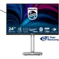 Philips 24B2U4301 - 4000 Series - LED-skjerm - 24 (23.8 synlig) - 1920 x 1080 Full HD (1080p) @ 120 Hz - IPS - 300 cd/m² - 1500:1 - 4 ms - HDMI, DisplayPort, USB-C - høyttalere - sølv, koksgrå