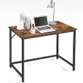 Vasagle Skrivebord med metallramme - 100 x 50 x 76 cm - rustikk brun/svart