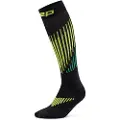 Cep Ski Touring Merino Socks Tall 3.0, Skistrømper, Dame, Black/Lime