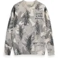 Scotch & Soda Printed Dropped Shoulder Genser