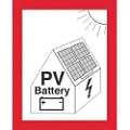 Cimco Advarselssymbol PV-batteri i folie selvklæbende 105x148mm