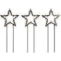 Konstsmide Konstsmide3xSvart met.star grd.stick LED 80cmSvartDekorativ julebelysningFra Homeroom