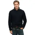 Superdry for man. M6110707A Cable Knit jumper navy (S), Casual, Cotton