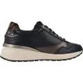 Carmela for woman. 16244207-NAVY Leather Sneakers 162442 navy (38), Flat, 1 to 3 cm, Zip, Casual