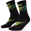 Cep Core Run Merino Socks Mid Cut 3.0, Løpestrømper, Herre, Black/Lime